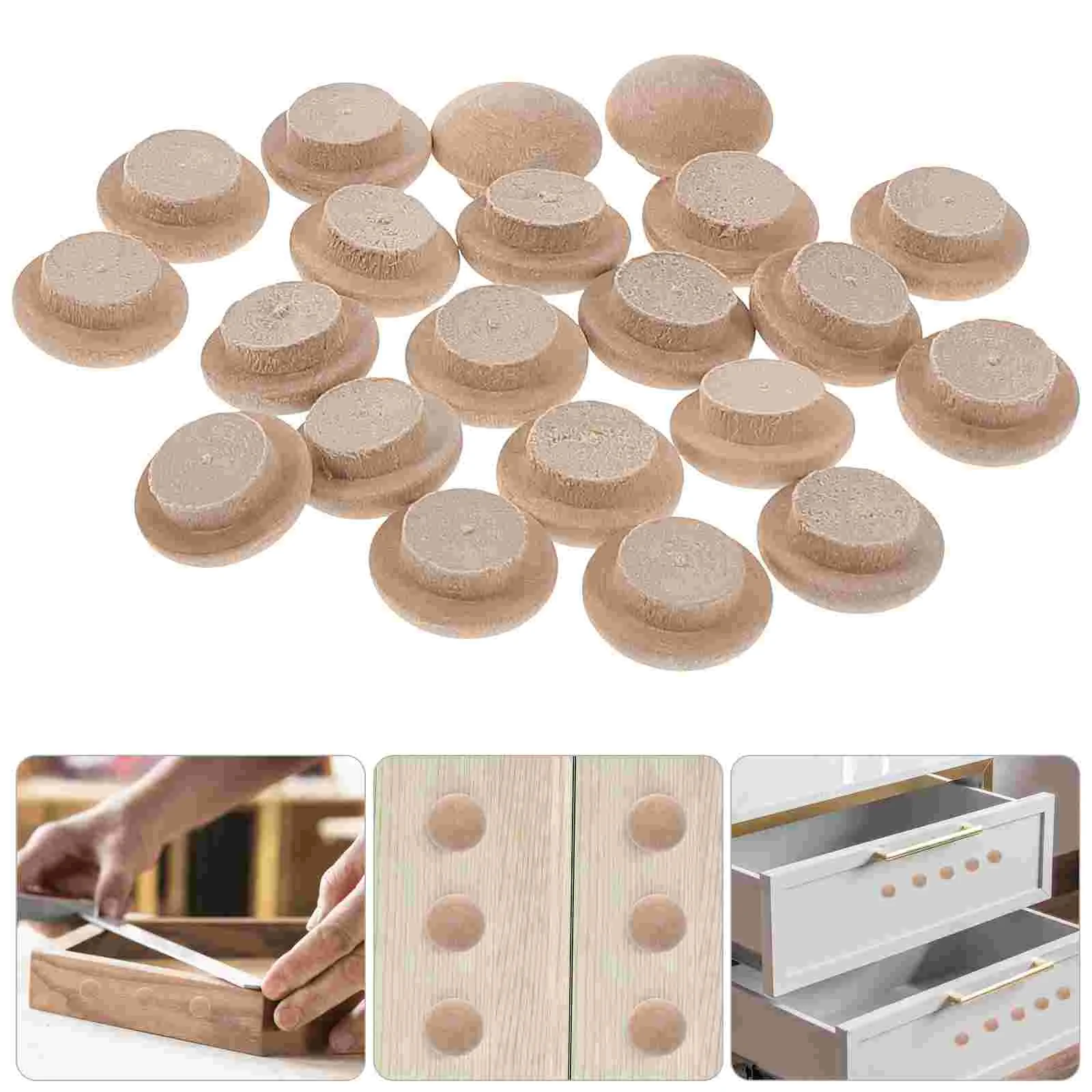 

200pcs Household Portable Decorative Hole Plugs Furniture Plugs Hole Caps Button Hole Plugs Furniture Hole Plugs