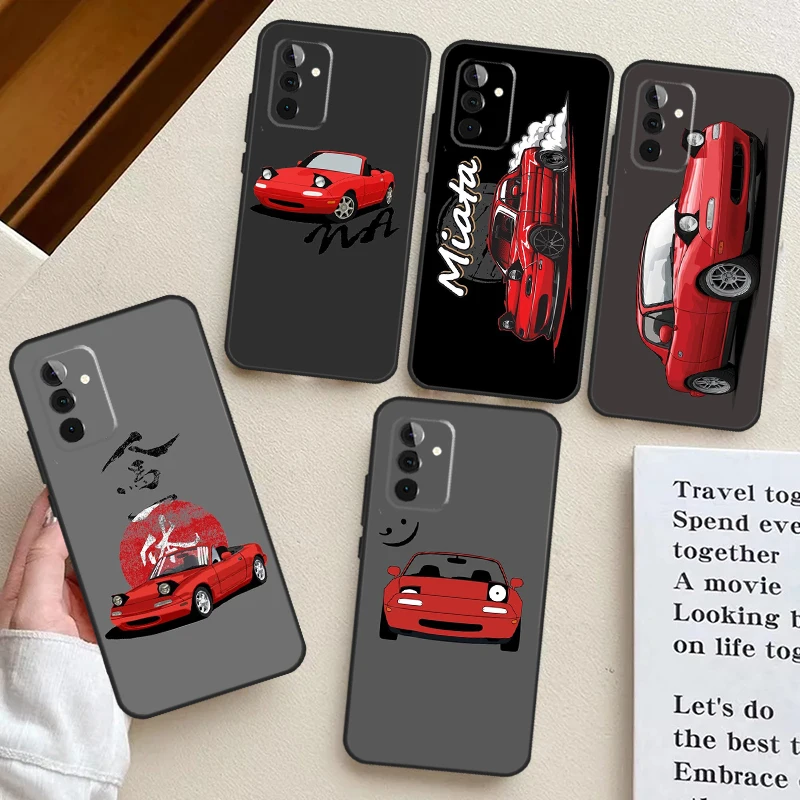 Красный чехол Miata Mx5 Na для Samsung Galaxy A12 A22 A32 A52 A14 A24 A34 A54 A53 A33 A13 A15 A25 A71 A51