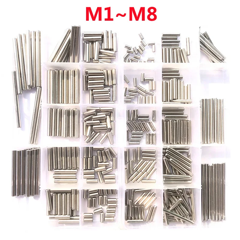 

M1 M1.5 M2 M2.5 M3 M4 M5 M6 M8 Stainless Steel Cylindrical Pin Locating Dowel Fixed Shaft Solid Fixing Lock Pin Metal Rod Set