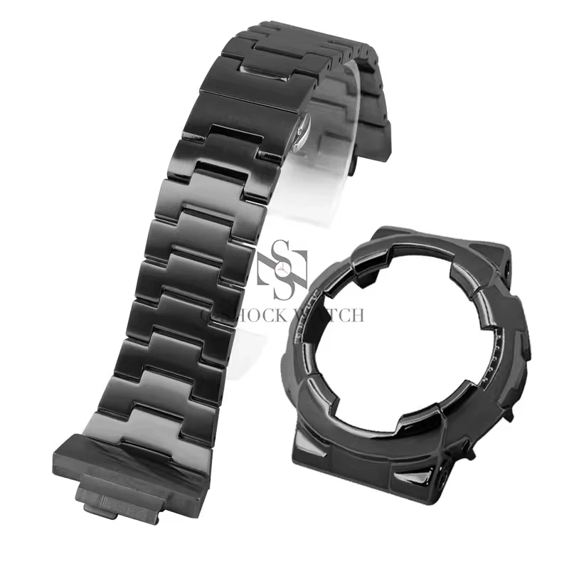 Металлический корпус и ремешок для часов Casio GA110GA100GA120, серия Black Gold, модифицированный корпус из нержавеющей стали 316L, аксессуары для браслета (art.: 3920db5df06f8) - 3920db5df06f8