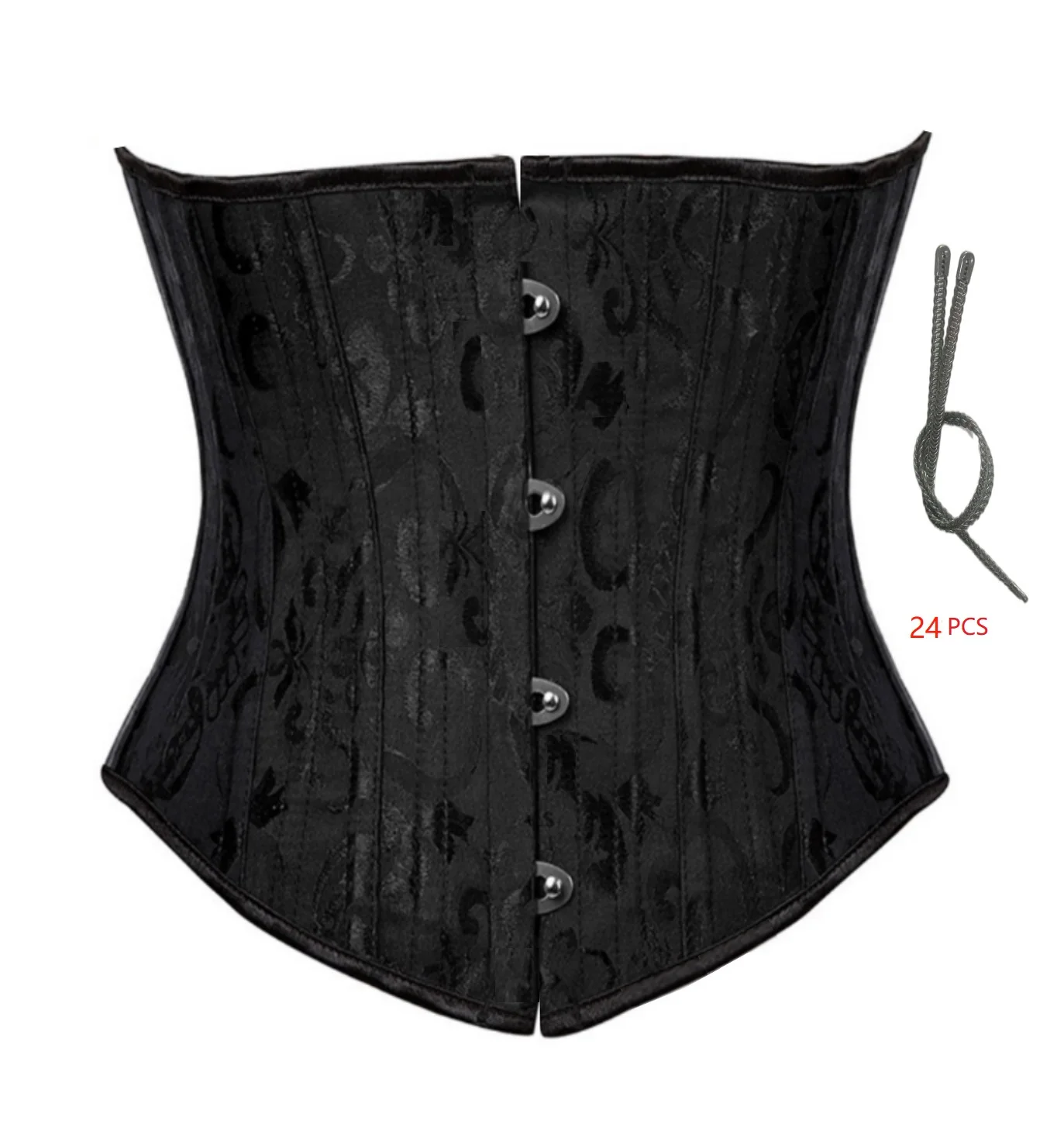

Женское удлиненное бюстье с двойными стальными косточками, 24 предмета