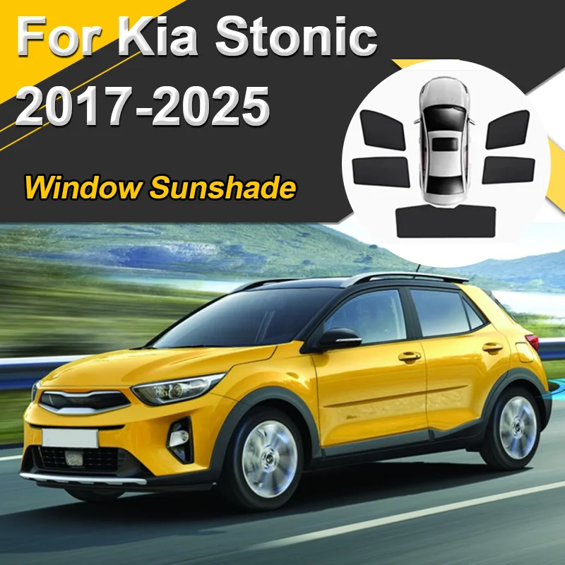 Фото Автомобильные солнцезащитные козырьки для Kia Stonic YB CUV KX1 2017 2018 2019 2020-2025, солнцезащитные козырьки с магнитной теплоизоляцией, аксессуары для оконных козырьков №1