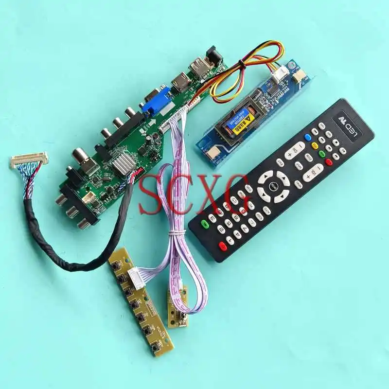 

DVB 3663 Digital Controller Board Fit B170PW02 B170PW04 B170PW07 1440*900 Kit 2-CCFL 17" 30 Pin LVDS USB VGA AV HDMI-Compatible