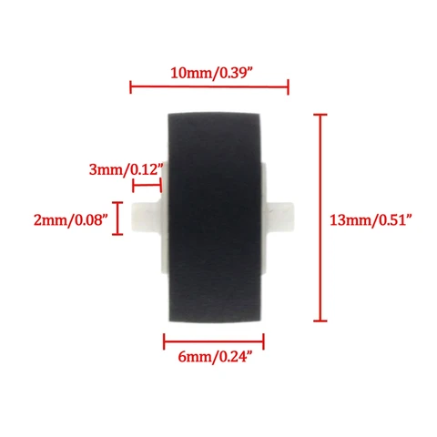 5 шт. резиновый прижимной ролик 13x6x2 мм для магнитофонов Sony