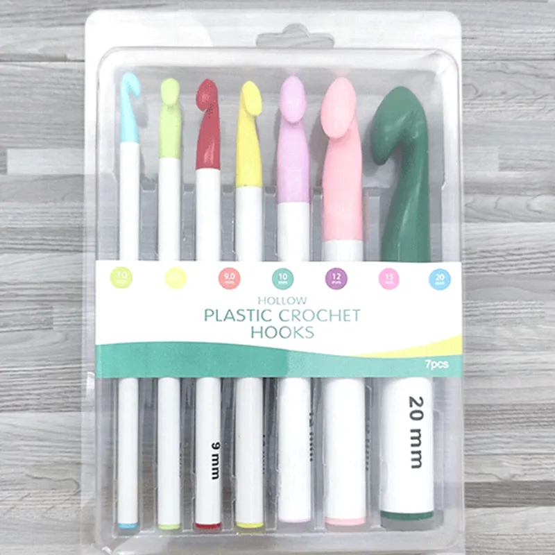 Набор крючков для вязания 7 шт./компл. ручки мм/8 мм/9 мм/10 мм/12 мм/15 мм/20 мм пряжа