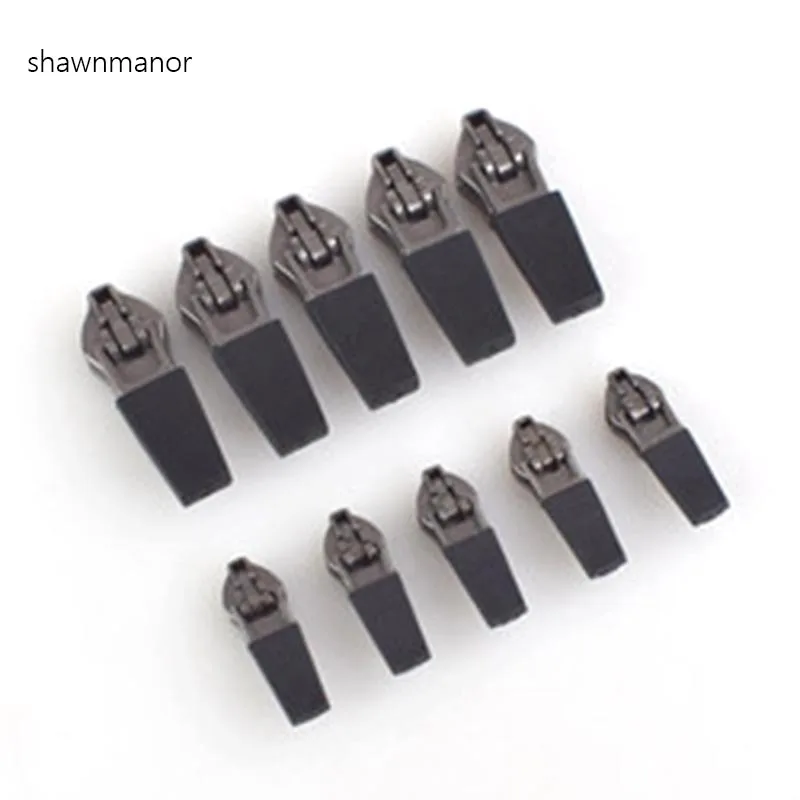 

3# 5# 10pcs Black Anti-loading Waterproof Zipper Sliders Reverse Installation for Invisible Nylon Zip Bag Zippers Head Puller