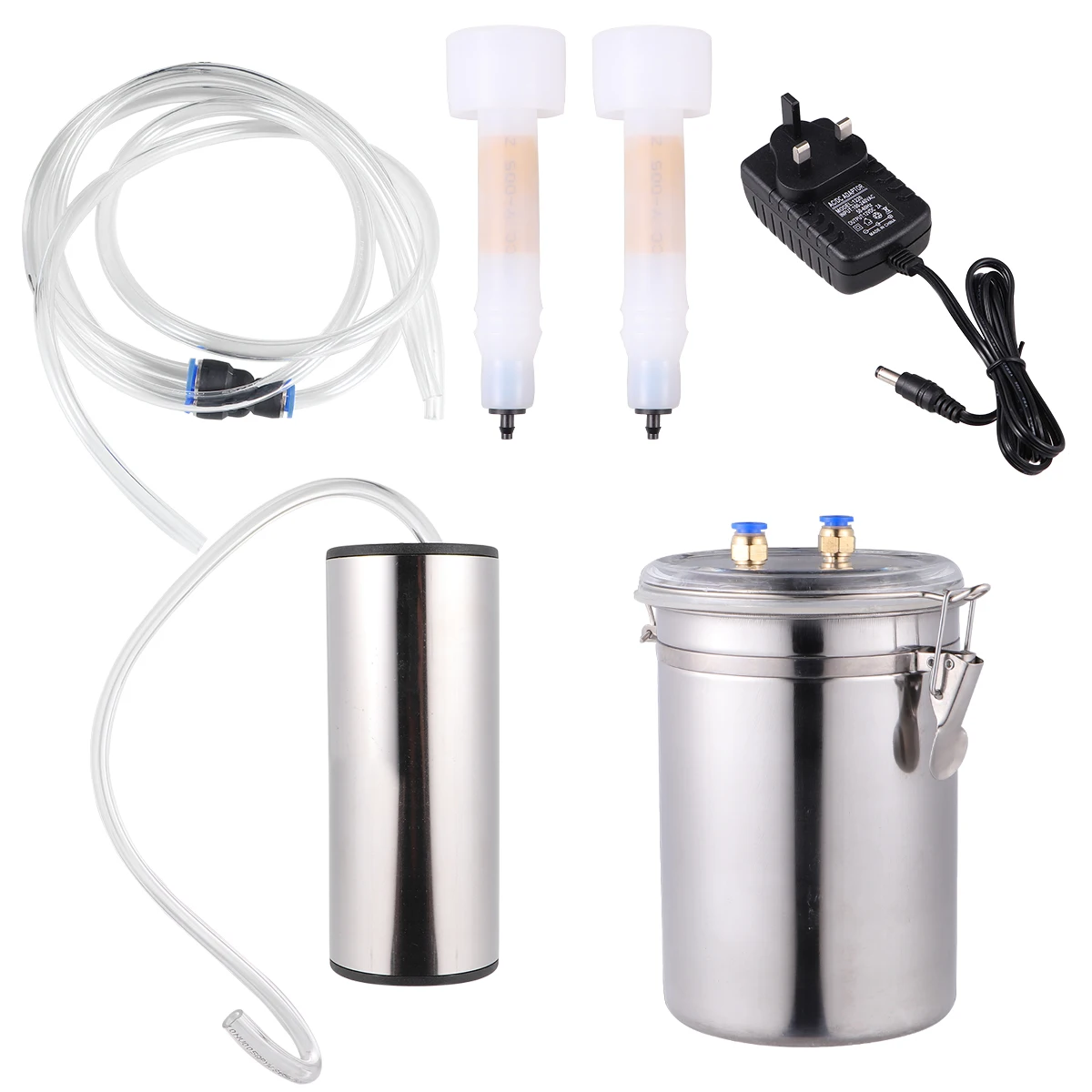 2L Electric Milking Machine Goat Sheep Stainless Steel Bucket Suction Vacuum Pump Household Milker Milking Machines ranch tools