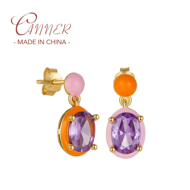 

Женские серьги-гвоздики с эмалью, в форме яйца