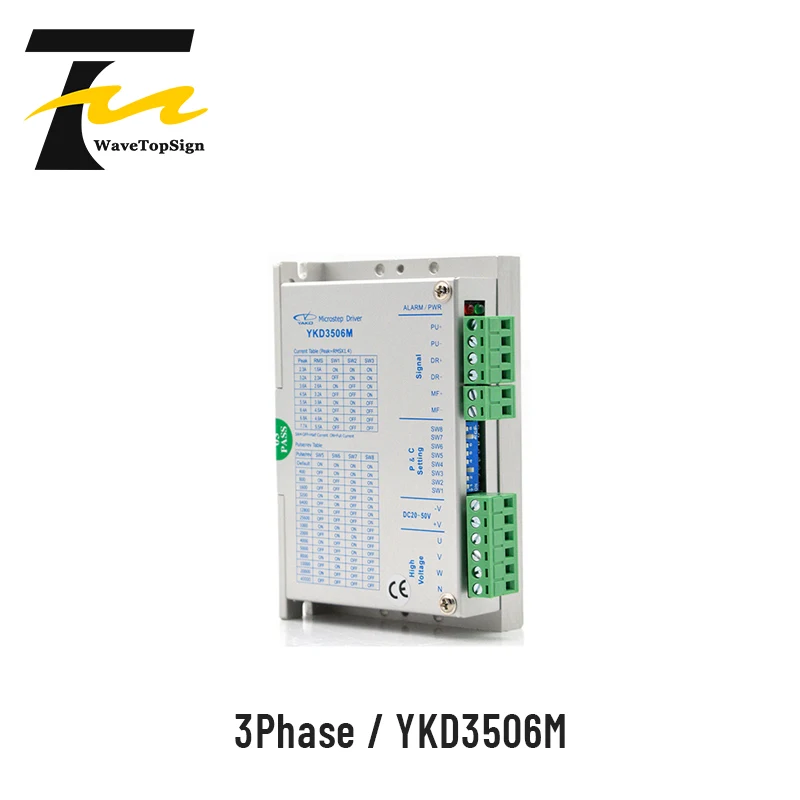 

YAKO Stepper Motor Driver 3Phase Driver YKD3506M Input Voltage DC20V-50V 5.5A 200HZ Match Motor 57-86 use CNC Router