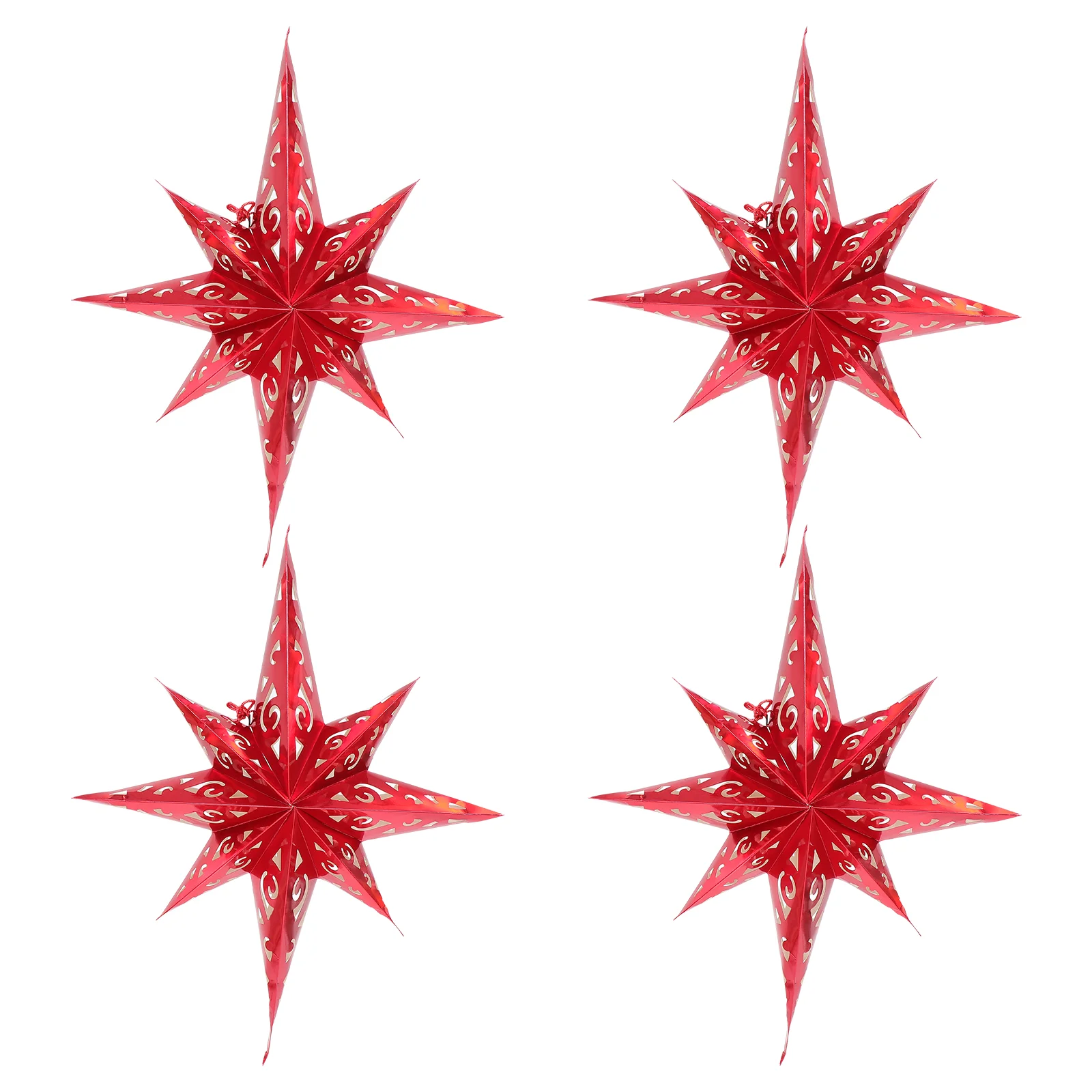 

Star Paper Lantern Hanging Christmas Shade Lamp Lights Pendant 3Dlight Lanterns Stars Shaped Lampshade Holiday White Snowflake