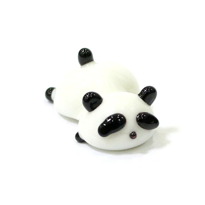 

Cute Glass Panda Mini Figurines Ornaments Creative Animal Tiny Statue Home Kid's Room Fairy Garden Kawaii Xmas Decor Accessories