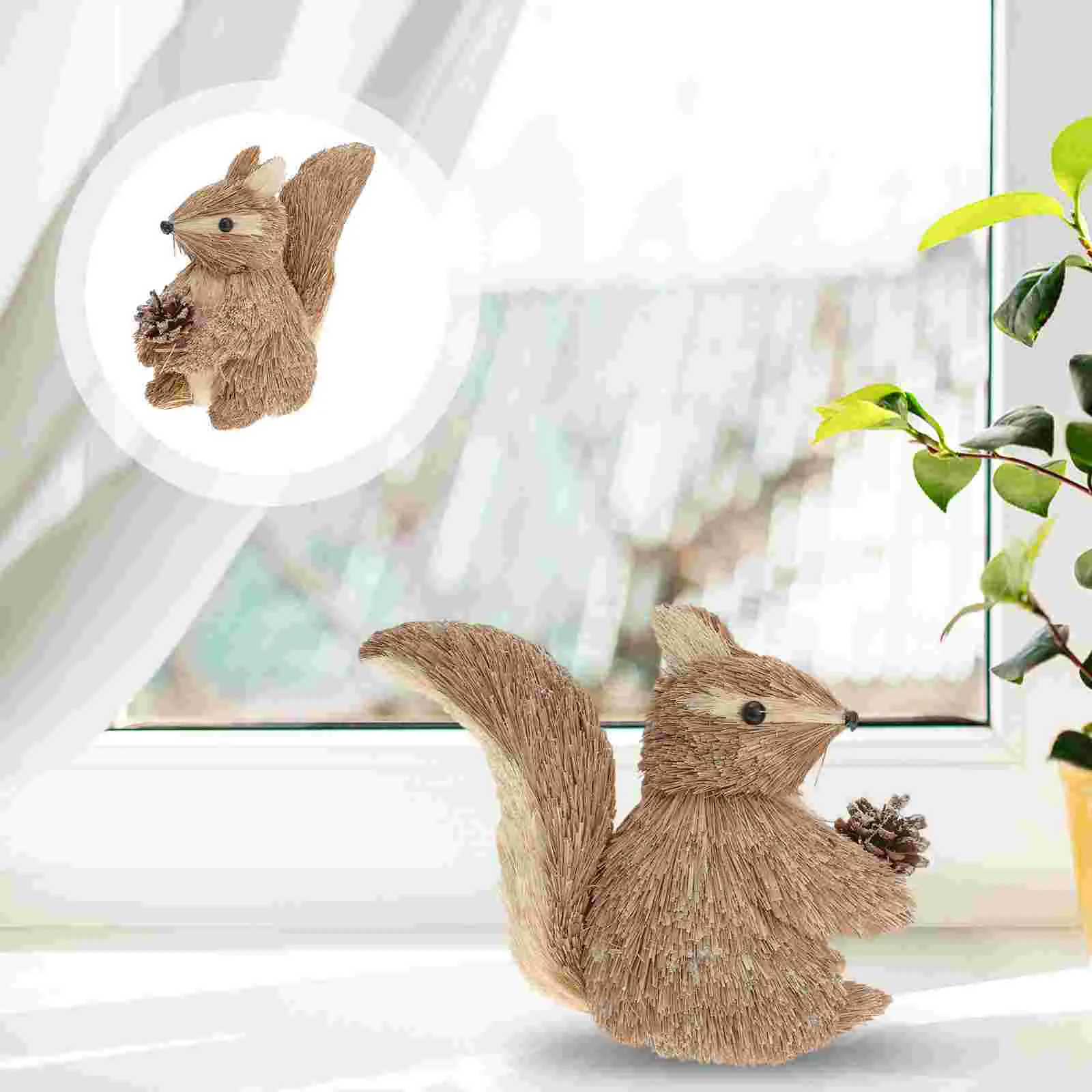 

Squirrel Statue Ornament Garden Christmas Desktop Animal Ornaments Lawn Miniature Figurine Figurines Sculpture Large Outdoor