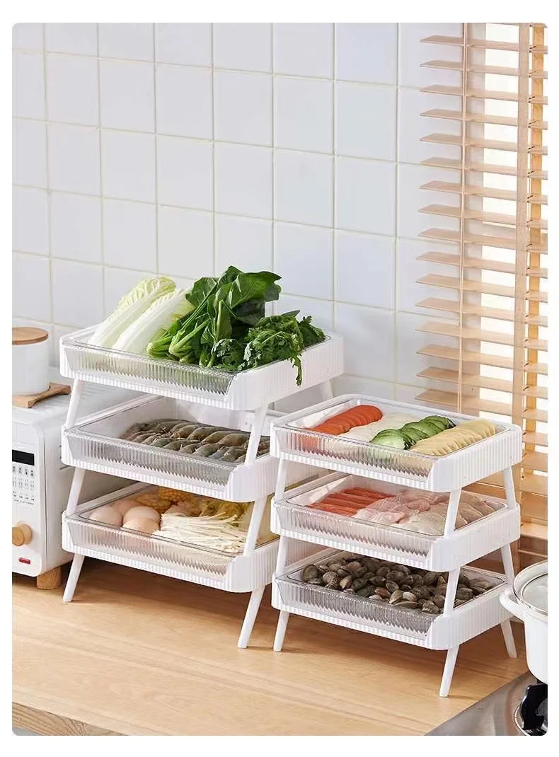 

Кухонная многофункциональная стойка для овощей, многослойная подставка для горячих кастрюль, Специальная подставка для хранения, бытовая ...