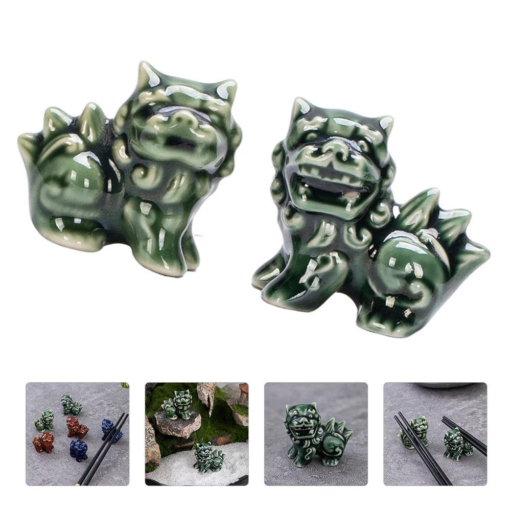 

2Pcs Japanese Style Portable Ceramic Daily Use Fork Rest Chopstick Holder Chopstick Hold Decor for Decorate Home Kitchen