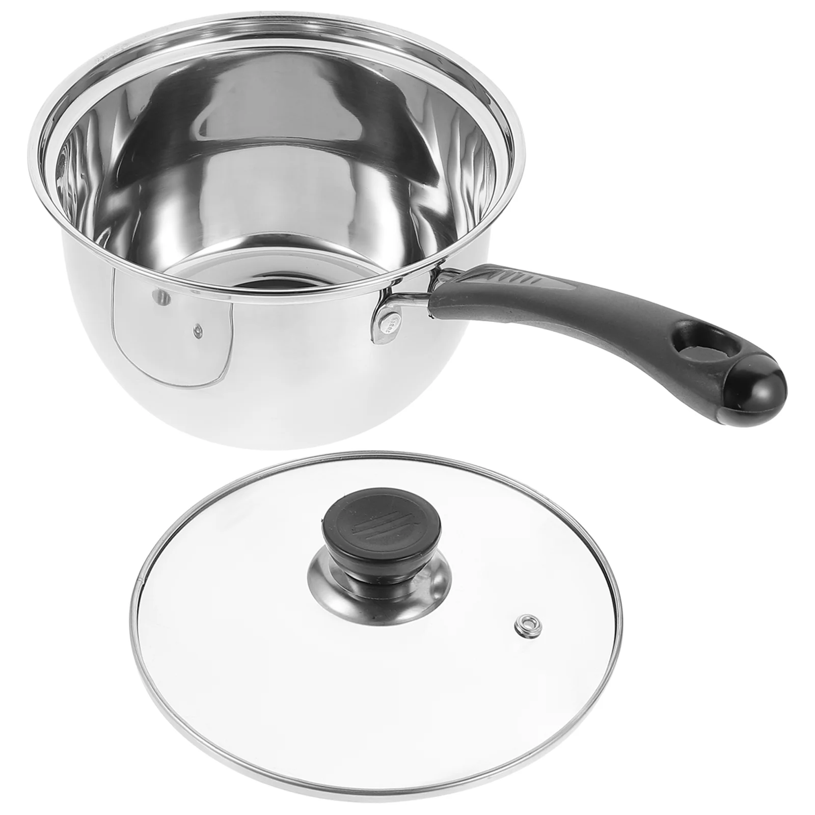 

Pan Lid Sauce Pot Stainless Steel Saucepan Small Soup Pan Deep Skillet Lid Butter Melting Pot Deep Pot Stainless Steel Milk Pot