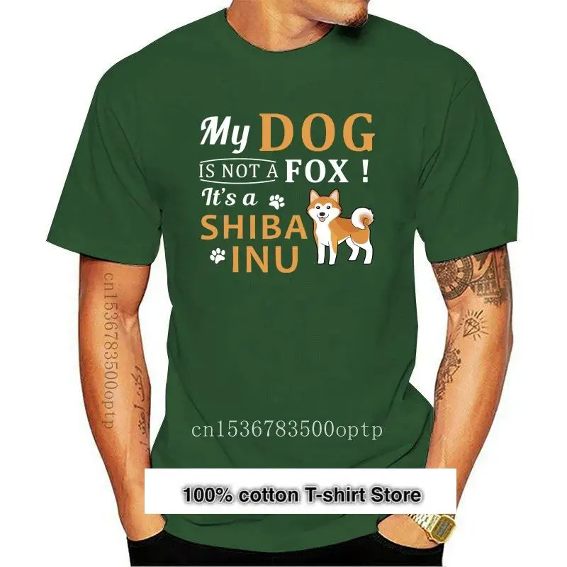

Camiseta de algodón de talla grande para hombre, ropa de Shiba Inu, Dog Is Not A Fox, 4XL, 5XL, 6XL, nueva