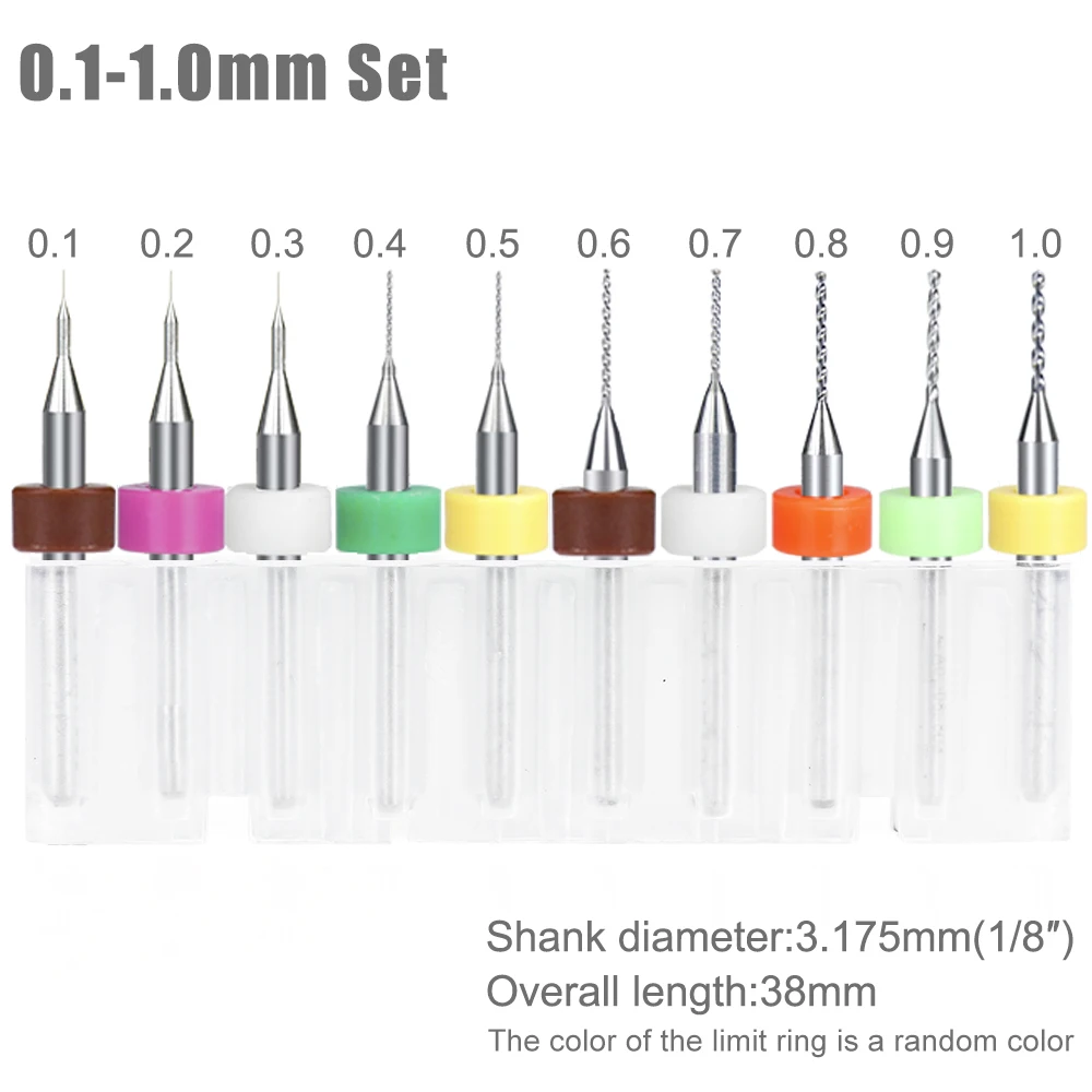 

Набор Микро-сверл XCAN, 10 Шт., 0,1-3,175 Мм, Из Карбида Вольфрама, С Хвостовиком 3,175 Мм