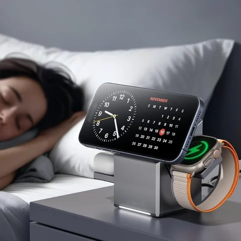 15 Вт Qi2 3 в 1 сенсорная автооттация Magsafe магнитное беспроводное зарядное устройство для Android iPhone iWatch Airpods док-станция для быстрой зарядки