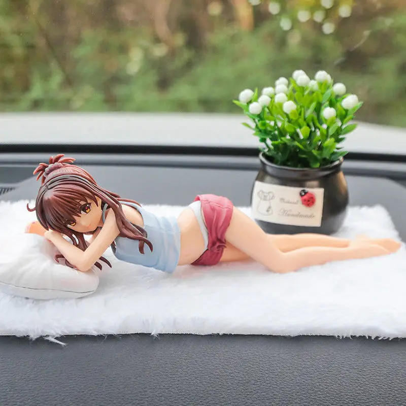 

25CM Anime Figure TO LOVE Yuuki Mikan Sexy Lying Pose Homewear Girl Detachable Doll Statue Collection Gift Toy Movable Ornaments