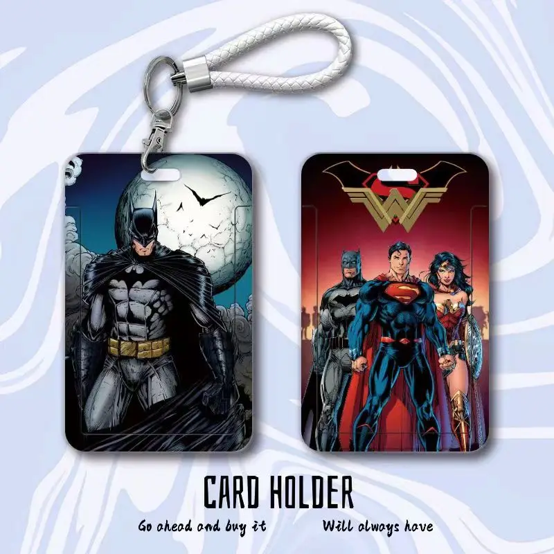 

DC Justice League Batman Superman certificate set office campus student ID card subway lanyard card set cartoon peripheral