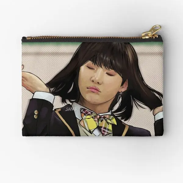 

Yoonji Zipper Pouches Key Underwear Small Money Women Coin Wallet Men Pure Panties Pocket Cosmetic Storage Socks Bag Packaging
