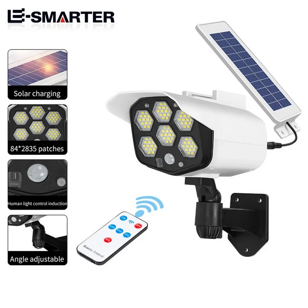 Zewnętrzny monitor Zewnętrzne lampy uliczne zasilane energią słoneczną Wodoodporne oświetlenie do kinkietów balkonowych ogrod...