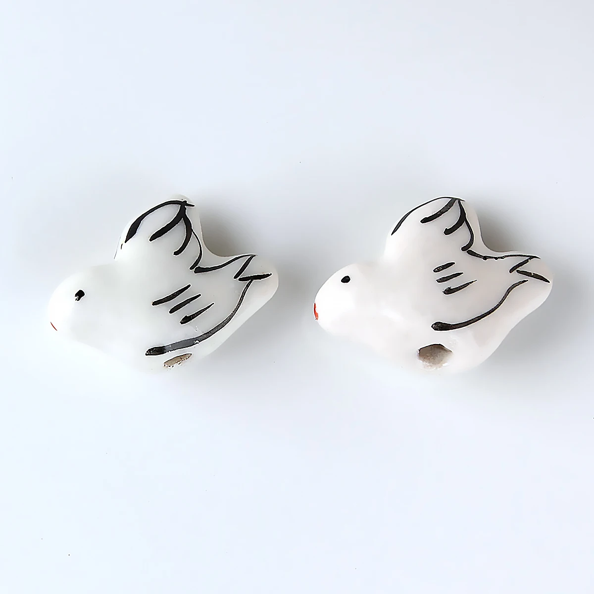 18x12mm Hand Painted Animal Pigeon Ceramic Beads For Jewelry Making DIY Loose Spacer Porcelain Bead Bracelet Earring Necklace