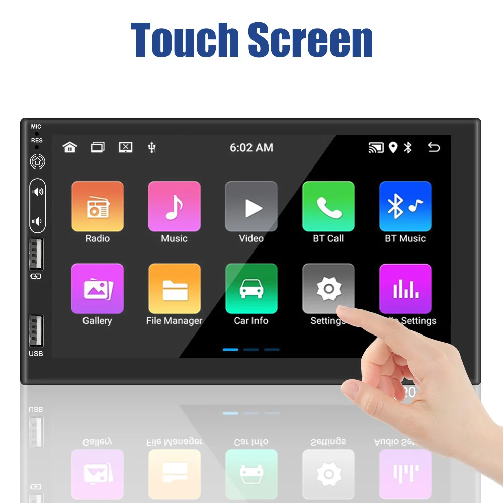 Автомобильный радиоприемник Android 11 GPS Bluetooth WIFI FM 7-дюймовый MP3 MP5 4-USB мультимедийный