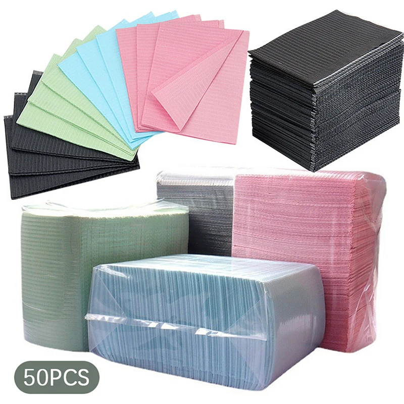 

50Pcs Disposable Tattoo Clean Pad Tattoo Table Covers Clean Pad Patient Dental Napkins Beauty Tattoo Accessories Tattoo Bibs