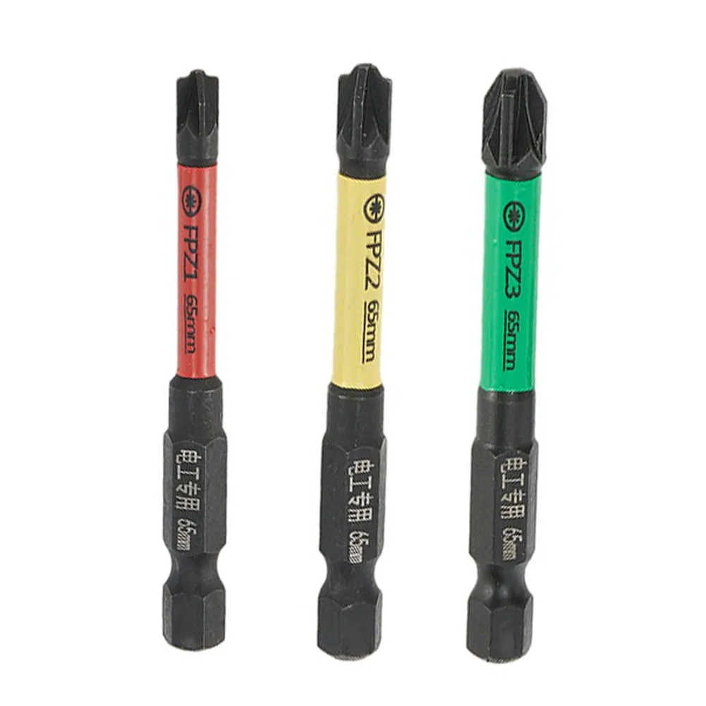 

3pcs 65mm Magnetic Special Slotted Cross Screwdriver Bit Batch Head Nutdrivers FPH1 FPH2 FPH3 For Socket Switch Power Tools