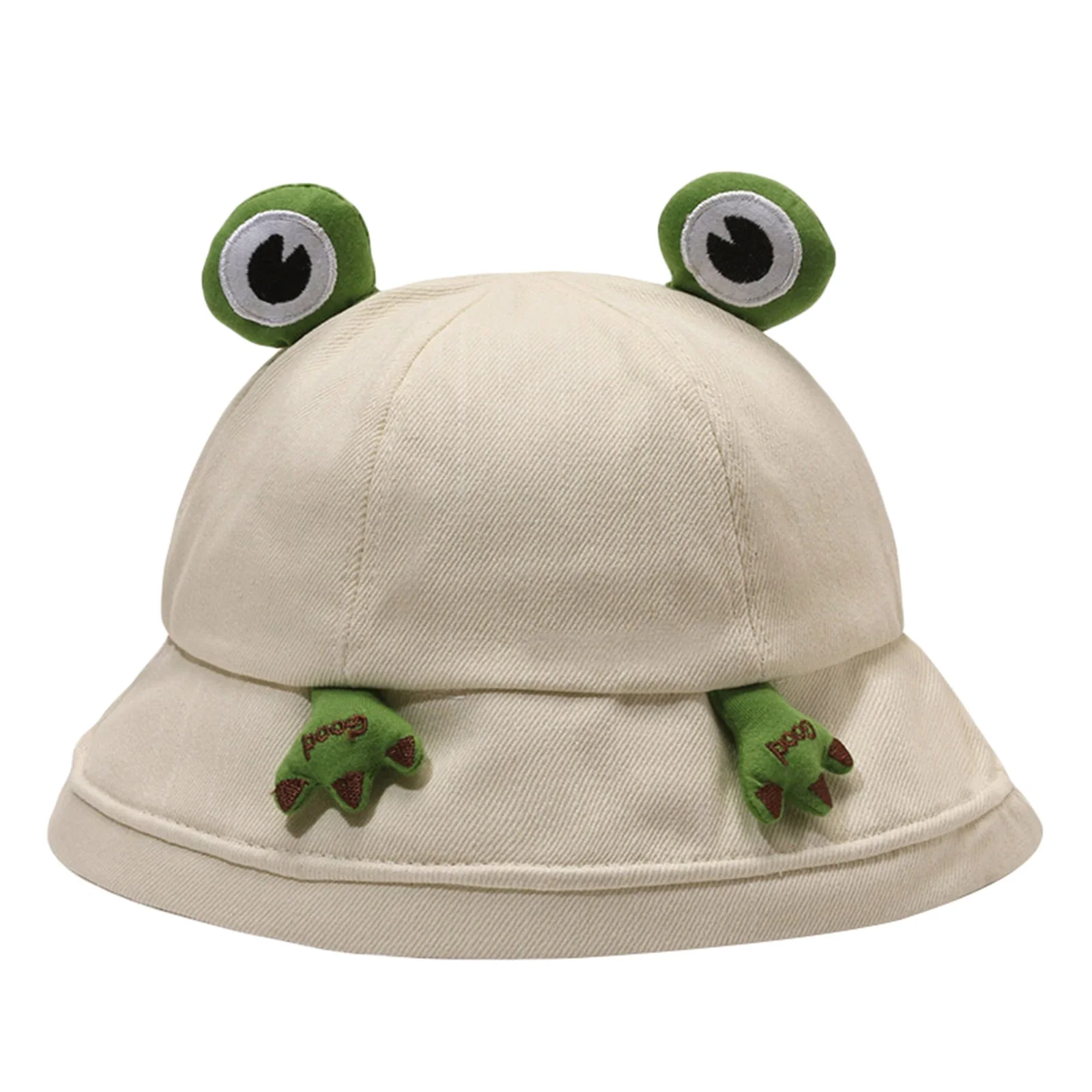 

Women s Sun Protection Foldable Wide Brim Hat Cute Cartoon Frog Basin Cap Perfect for Spring and Summer Outdoor Activities