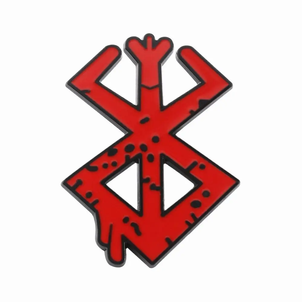 

Anime Berserk Guts Lapel Pins Behelit Red Logo Metal Enamel Badge Haou no tamago Brooches for Backpack Accessories Gifts