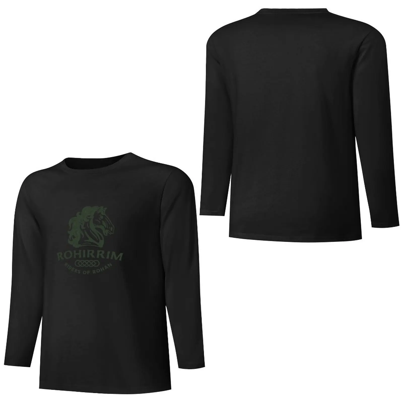 Длинная футболка Rohirrim милые топы с аниме простые черные футболки для мужчин