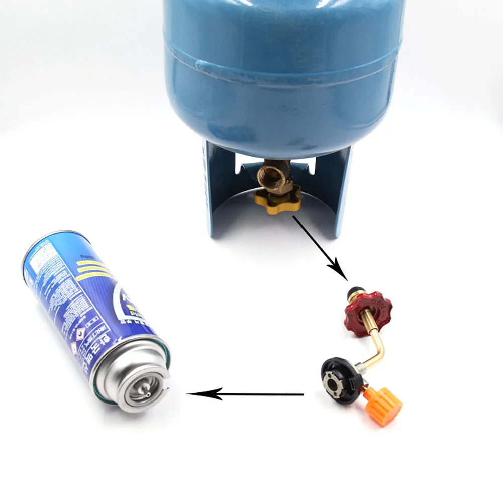 

Direct Connect Cassette Fill Valve Quick Connect Butane Tank Fuel Tank Gas Supply For Camping Hiking Suitable Picnic Barbecue