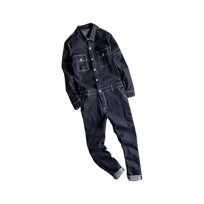 

Men's Black Denim Cargo Pants Detachable Long Sleeve Embroidered Denim Cargo Pants Casual Embroidered Pocket Cargo Jeans