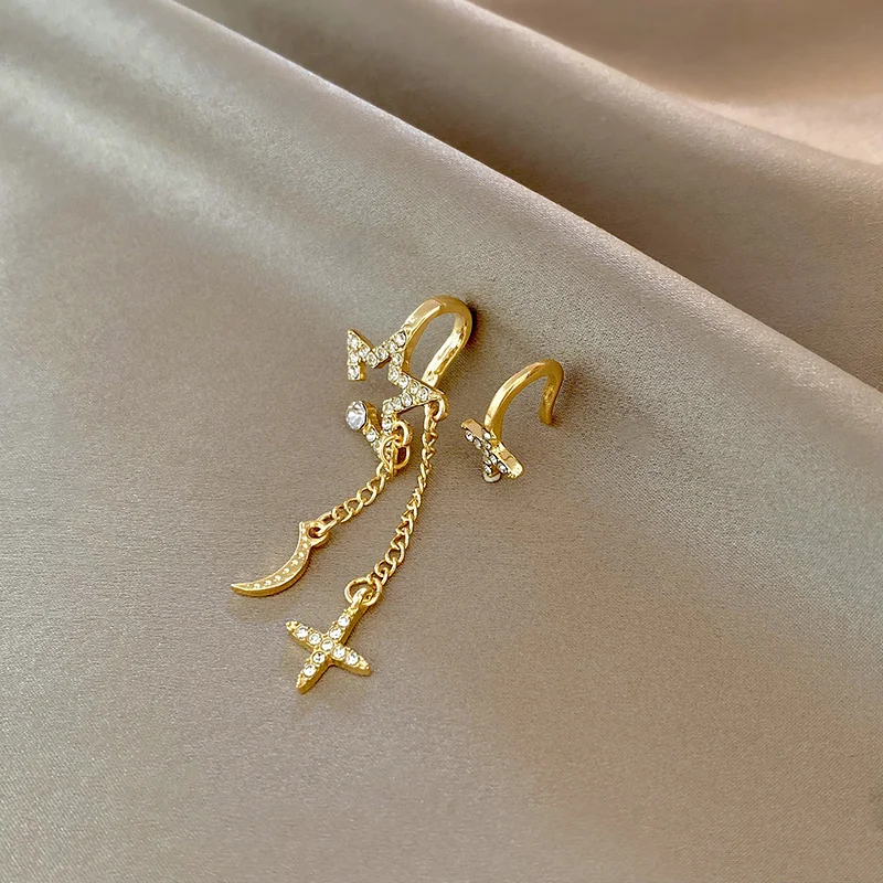 Новинка корейские Роскошные серьги-подвески с цирконом асимметричные серьги в