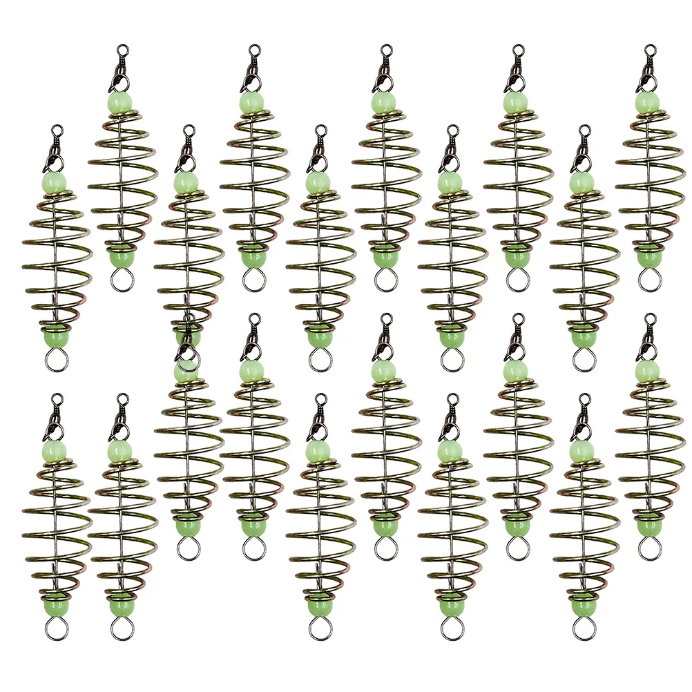 

20 Pcs Spring Bait Fishing Lure Cage Feeder Holder Throwing Carrier Tackle Baits Portable Trap