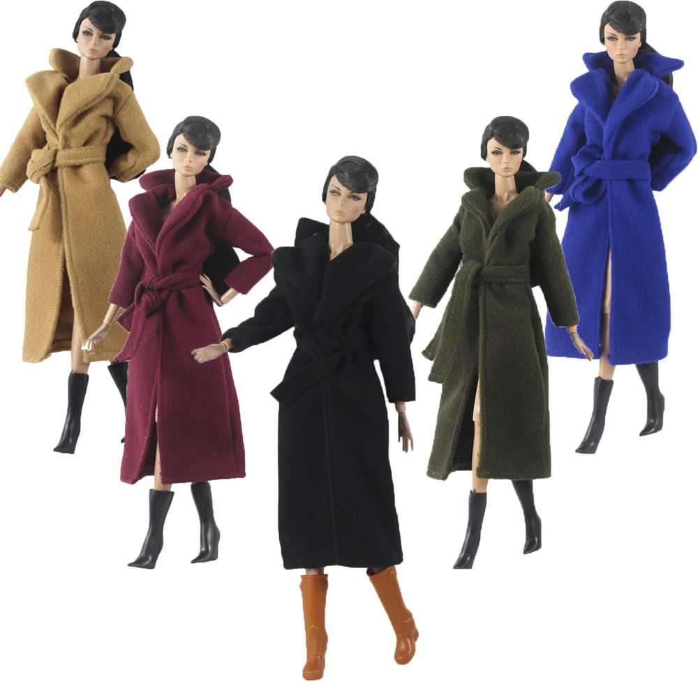 

Long plush coat / 2022 new design woolen coat Windbreaker clothes outfit For 1/6 BJD Xinyi FR ST Barbie Doll / 30cm doll clothes