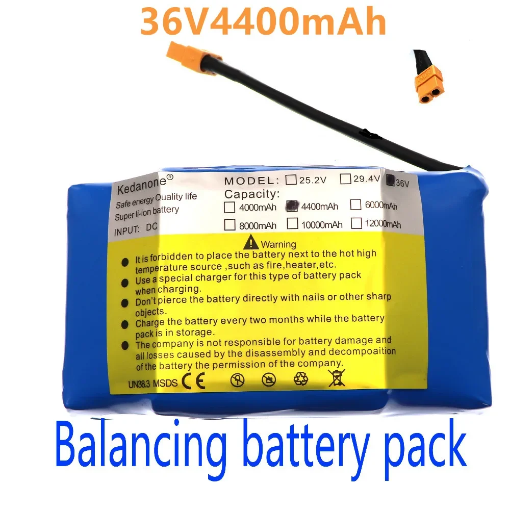 Перезаряжаемая литий-ионная батарея 36 В 4400 мАч Ач для электрического