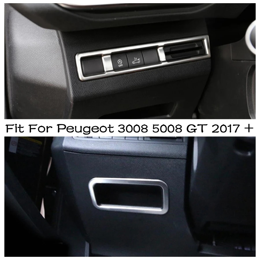 

Main Driving Storage Box Garnish Frame Head Lights Lamp Switch Button Cover Trim For Peugeot 3008 5008 GT 2017 - 2022 Interior