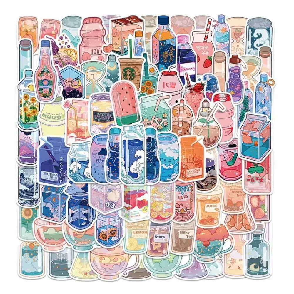 

10/50Pcs Ins Style Cute Drink Cartoon Stickers Laptop Guitar Luggage Fridge Waterproof Graffiti Sticker Decal Kid Classic Toy