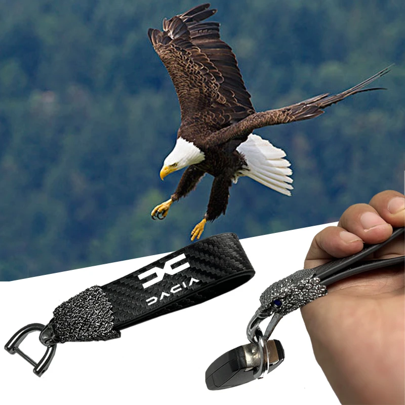 

Car Key Ring Key Chain Cars Carbon Fiber Texture for dacia Car Accessories