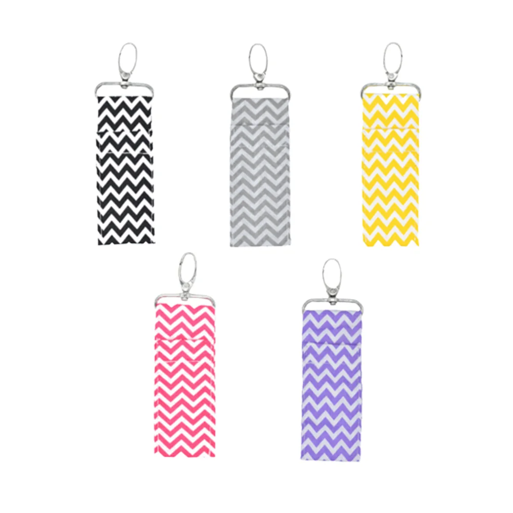 

Key Lipstick Keychain Holderchain Bag Neoprene Keyring Containers Organizer Chapstick Storage Case Ring Lip Balm Pouch Creative