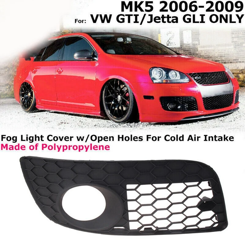 

Right Front Bumper Lower Fog Light Grill HONEYCOMB HEX Fog Lamp Grille for Jetta MK5 GLI 2006-2009