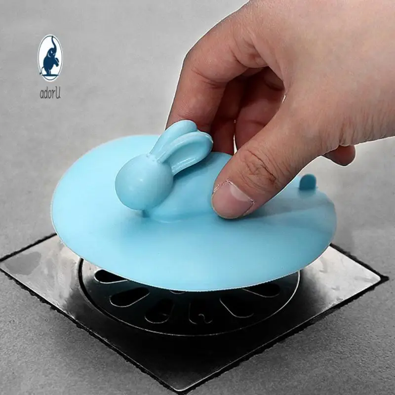 

1~10PCS Sink Strainer Sewer Deodorant Cover Cartoon Rabbit Odor-proof Floor Drain Cover Anti-clogging Floor Drain Deodorizer