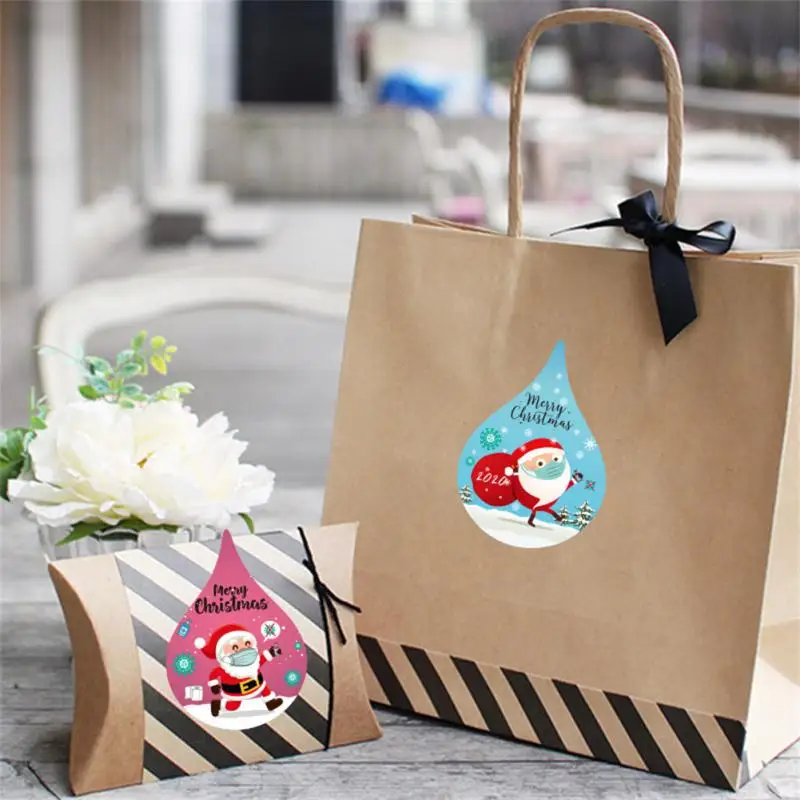 

2.5/3.8cm 500Pcs Merry Christmas Stickers Santa Claus Decorative Stickers Wrapping Gift Box Label Scrapbooking Christmas Tags