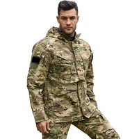 tactical jacket men airsoft jackets military clothing waterproof hooded outdoor camo thermal windbreak combat hunting clothes