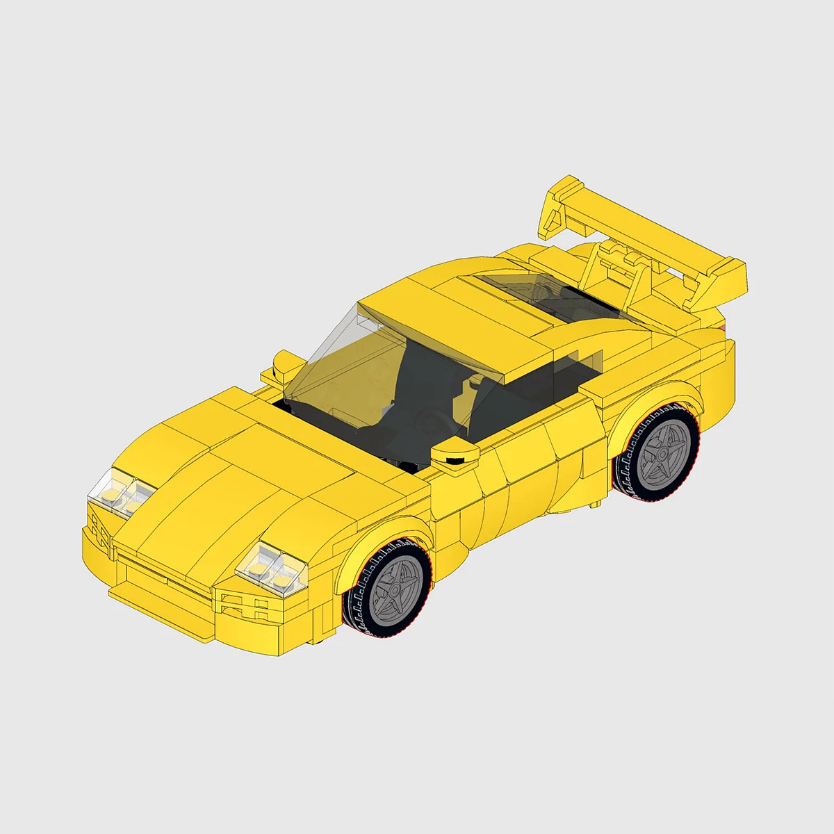 379 шт. конструктор MOC Speed чемпионы Классические гонки серия четырех цветов Сборная