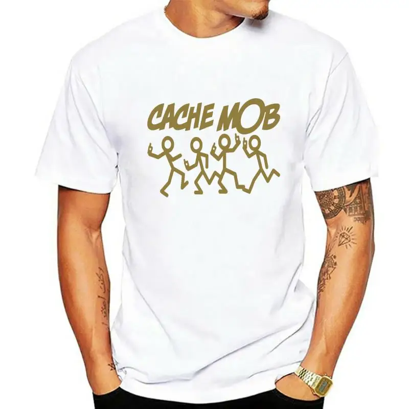 Camiseta de moda para hombre, camisa bioshick GeoCaching, Cache Mob