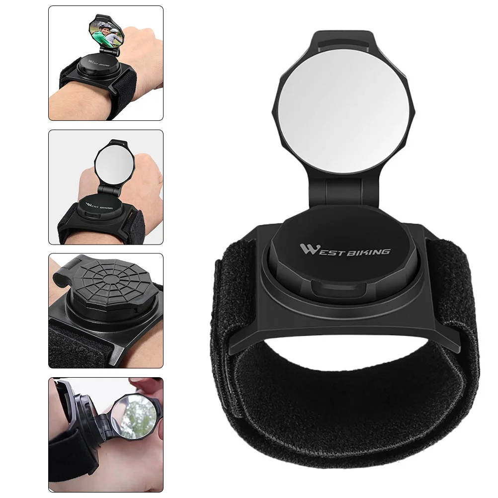 

Arm Wrist Rearview Mirror for Bike Rotatable Bike Mirror Wrist Band Rearview Mirror Bike Back View Mirror